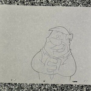 Vintage Hanna-Barbera The Flintstones Original Production Animation Sketch – Bar